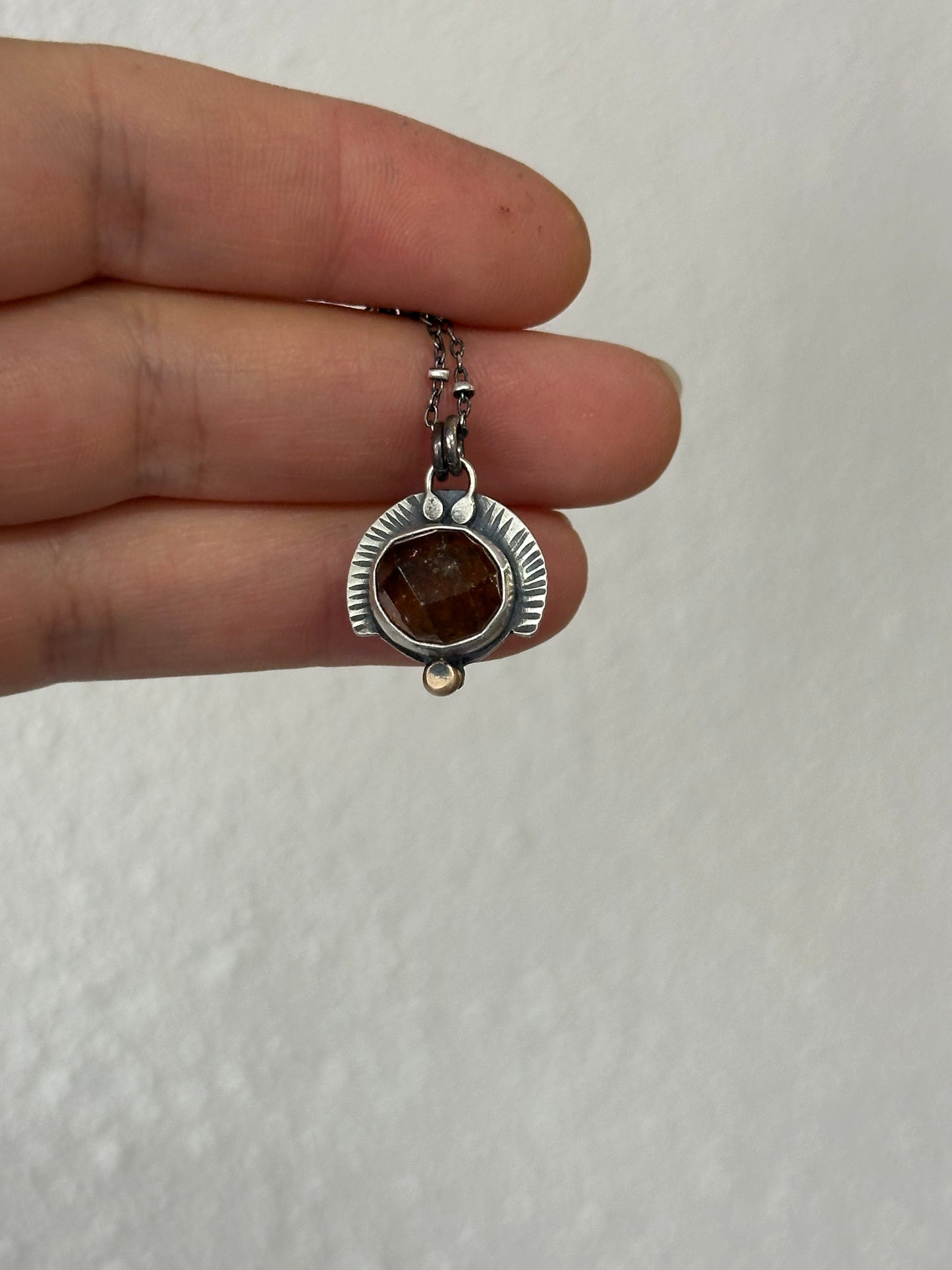 Peach Tourmaline & Sterling Silver ~ Necklace