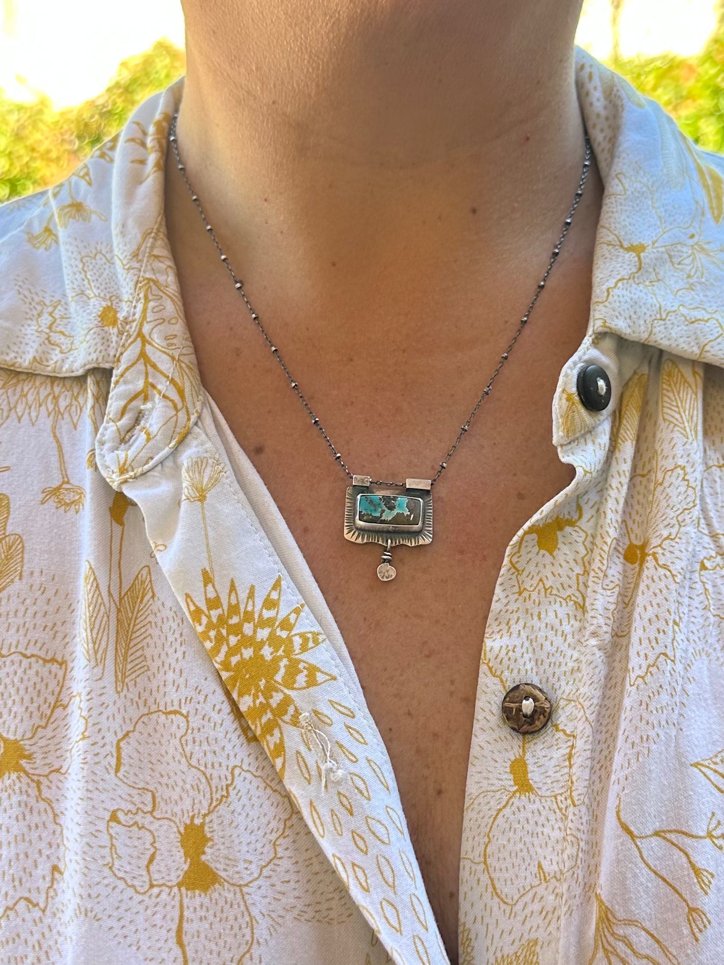 Apache Blue Turquoise ~ Sterling Silver