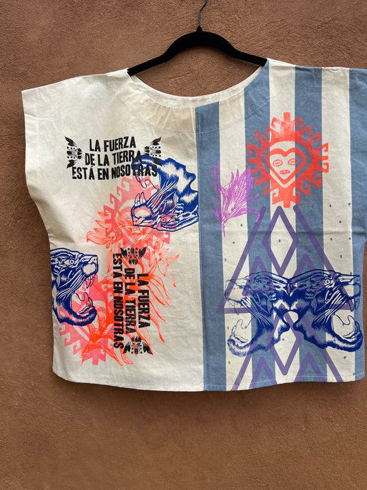 Screenprinted Box top ~ XL ~ Tocuyo ~ 100% Raw cotton