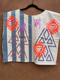 Screenprinted Box top ~ XL ~ Tocuyo ~ 100% Raw cotton