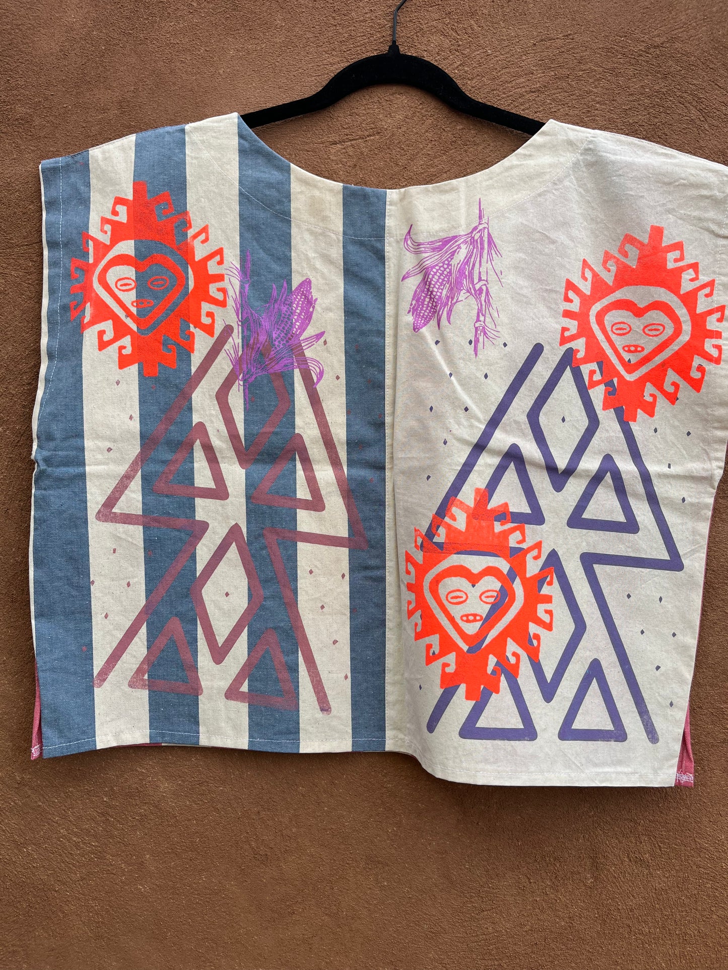 Screenprinted Box top ~ XL ~ Tocuyo ~ 100% Raw cotton