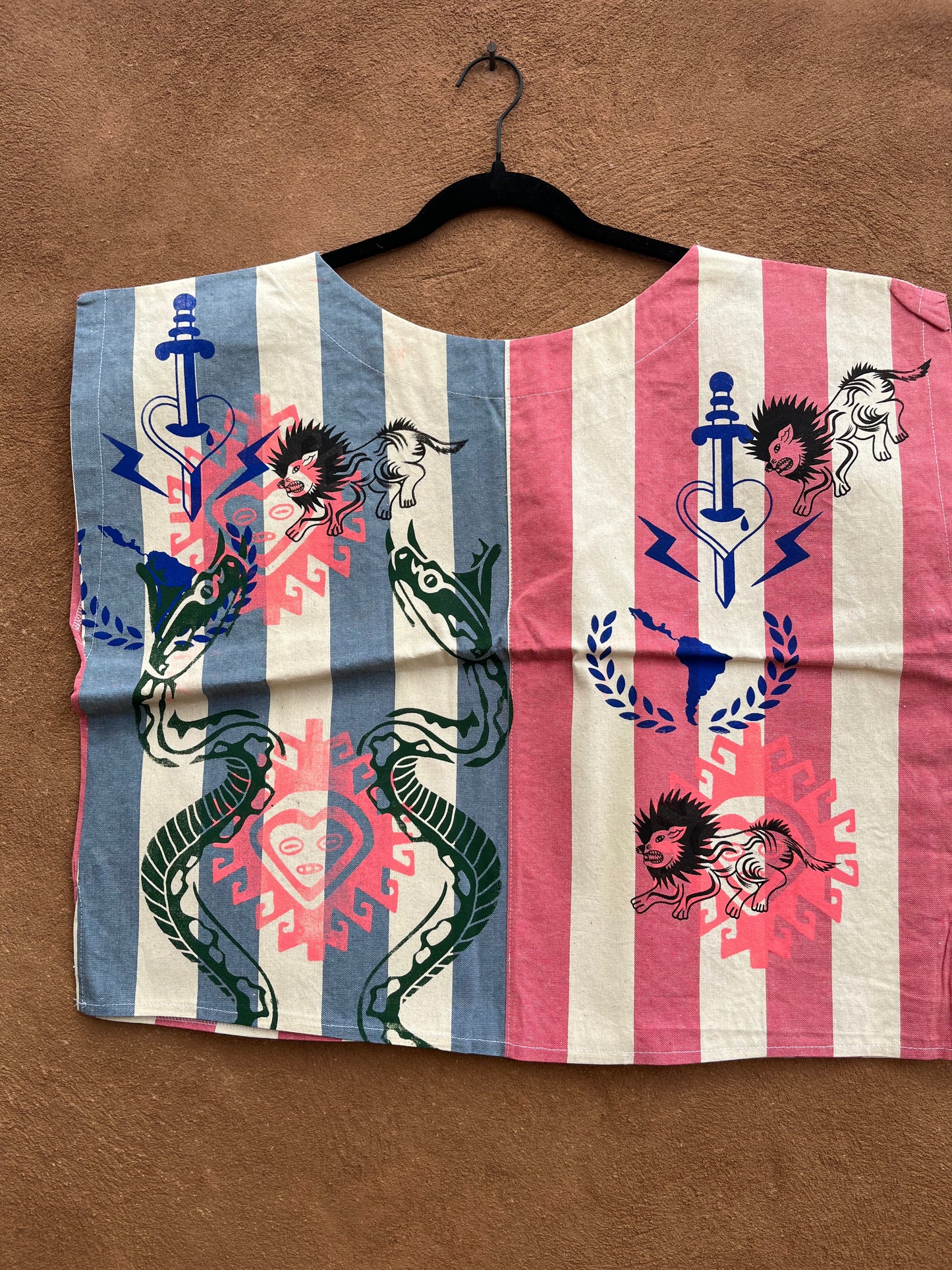 Screenprinted Box top ~ XL ~ Tocuyo ~ 100% Raw cotton