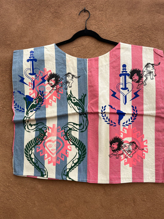 Screenprinted Box top ~ XL ~ Tocuyo ~ 100% Raw cotton