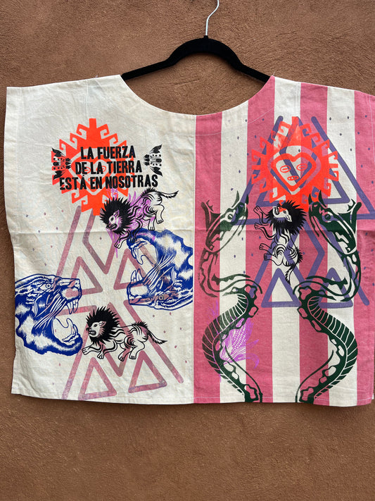 Screenprinted Box top ~ XL ~ Tocuyo ~ 100% Raw cotton