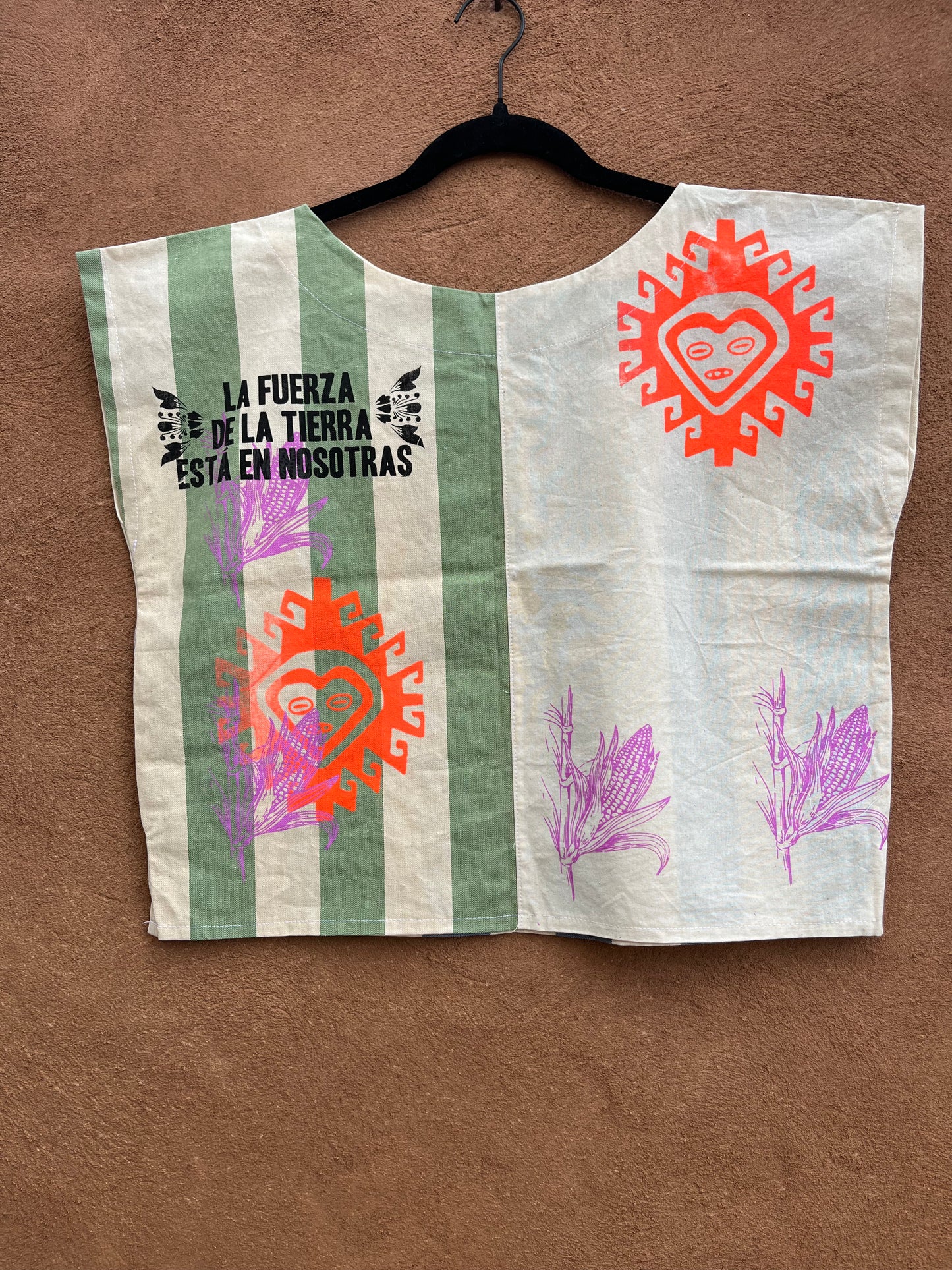 Screenprinted Box top ~ Med ~ Tocuyo ~ 100% Raw cotton