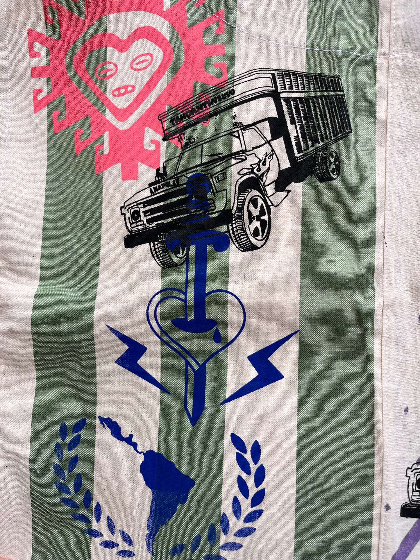 Screenprinted Box top ~ Med ~ Tocuyo ~ 100% Raw cotton