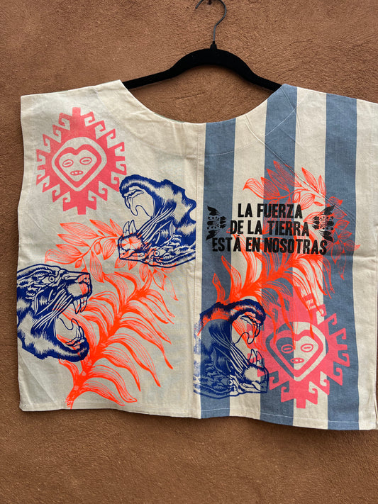 Screenprinted Box top ~ Med ~ Tocuyo ~ 100% Raw cotton