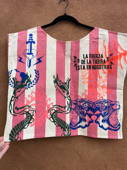 Screenprinted Box top ~ Med ~ Tocuyo ~ 100% Raw cotton