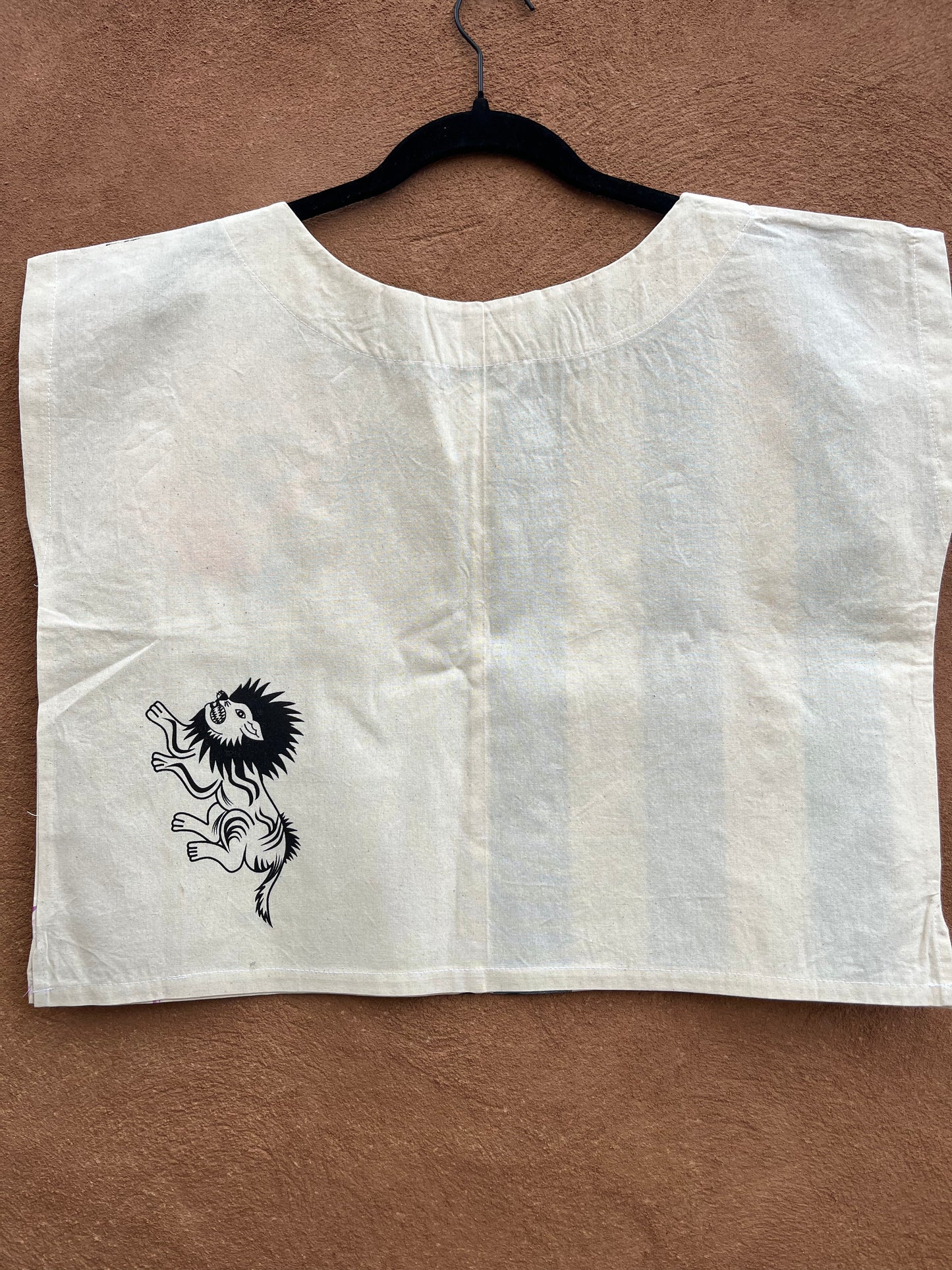 Screenprinted Box top ~ Med ~ Tocuyo ~ 100% Raw cotton