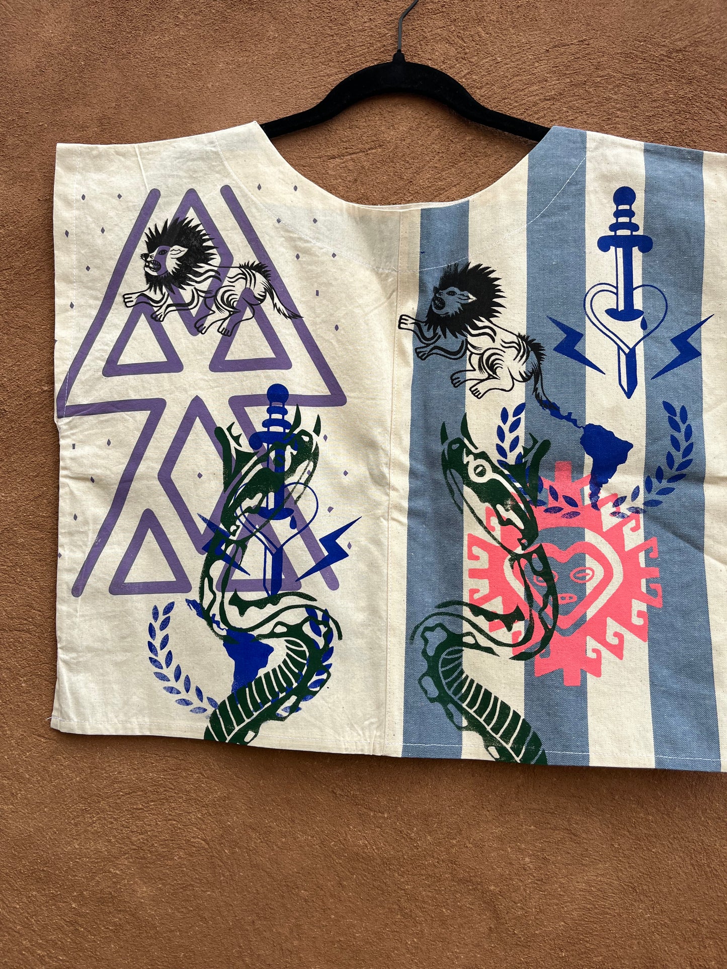 Screenprinted Box top ~ Med ~ Tocuyo ~ 100% Raw cotton