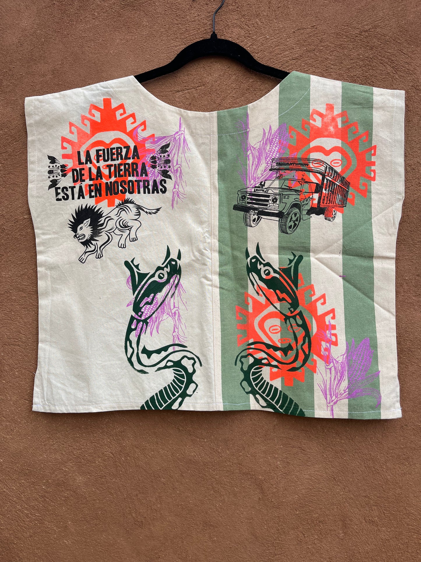 Screenprinted Box top ~ Med ~ Tocuyo ~ 100% Raw cotton