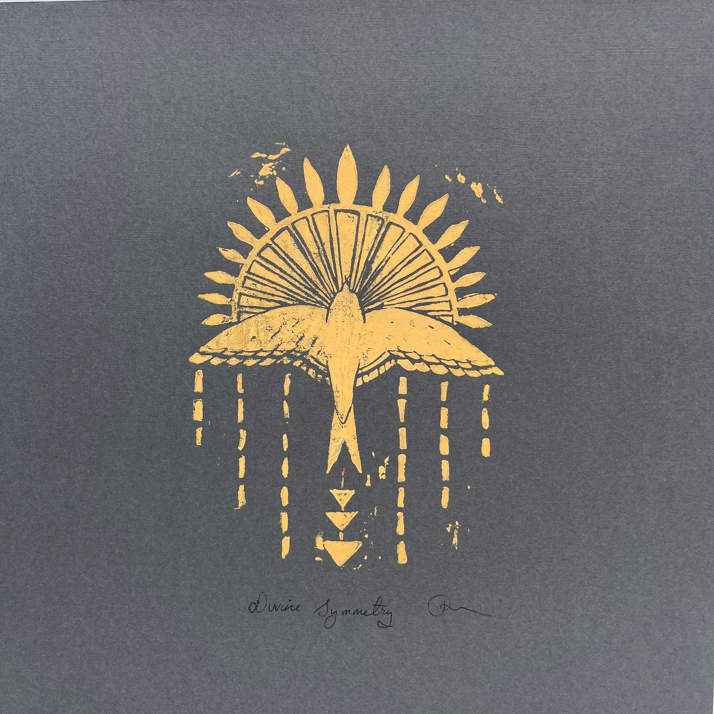 Divine Symmetry Block Print 12" x 12"