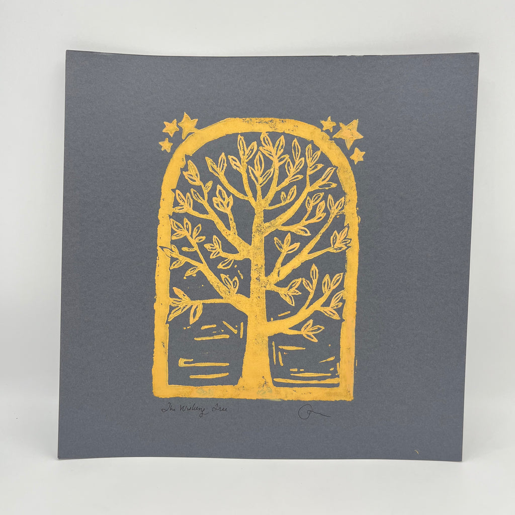 The Wishing Tree Block Print - two sizes