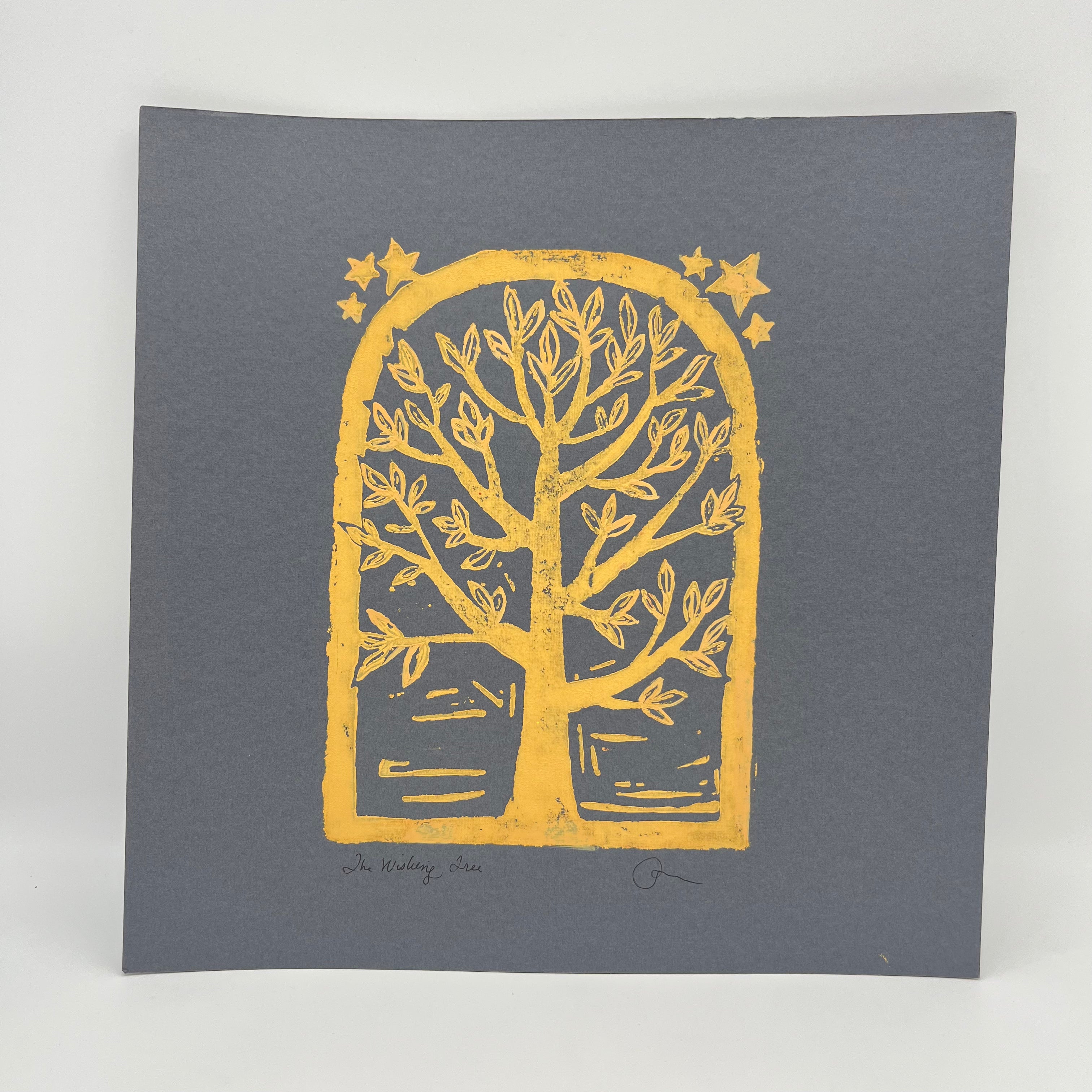 The Wishing Tree Block Print - two sizes