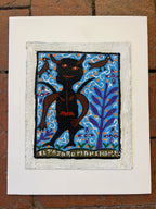 El Pajarao Manchan ~ painting on canvas 6” by 7”