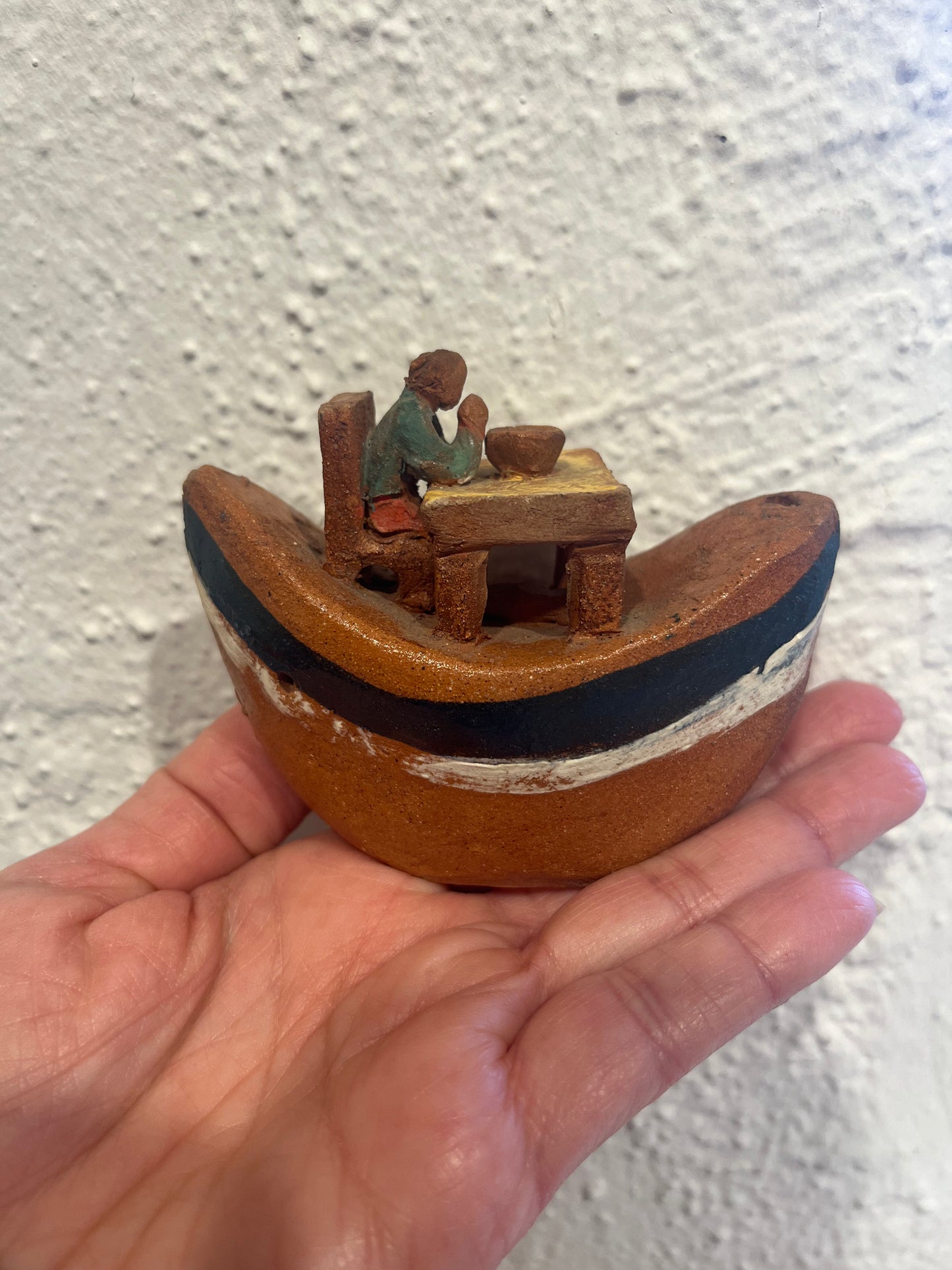 Flute Boat ~ miniature Sculpture - assorted