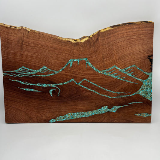 Live Edge Tray - Kingman Turquoise