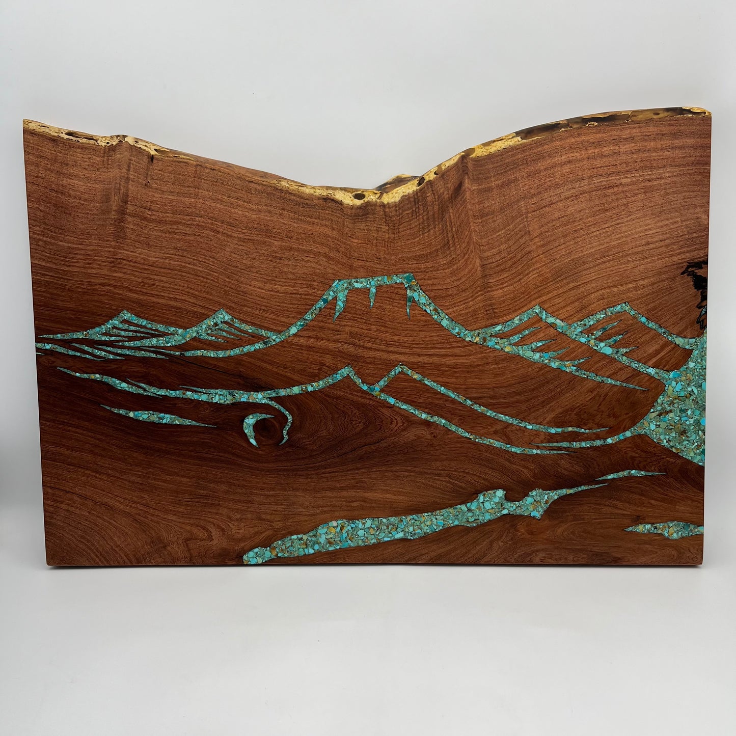 Live Edge Tray - Kingman Turquoise