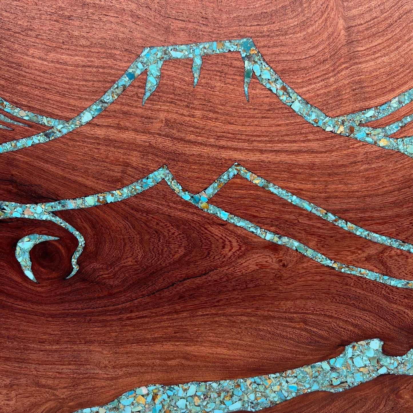 Live Edge Tray - Kingman Turquoise