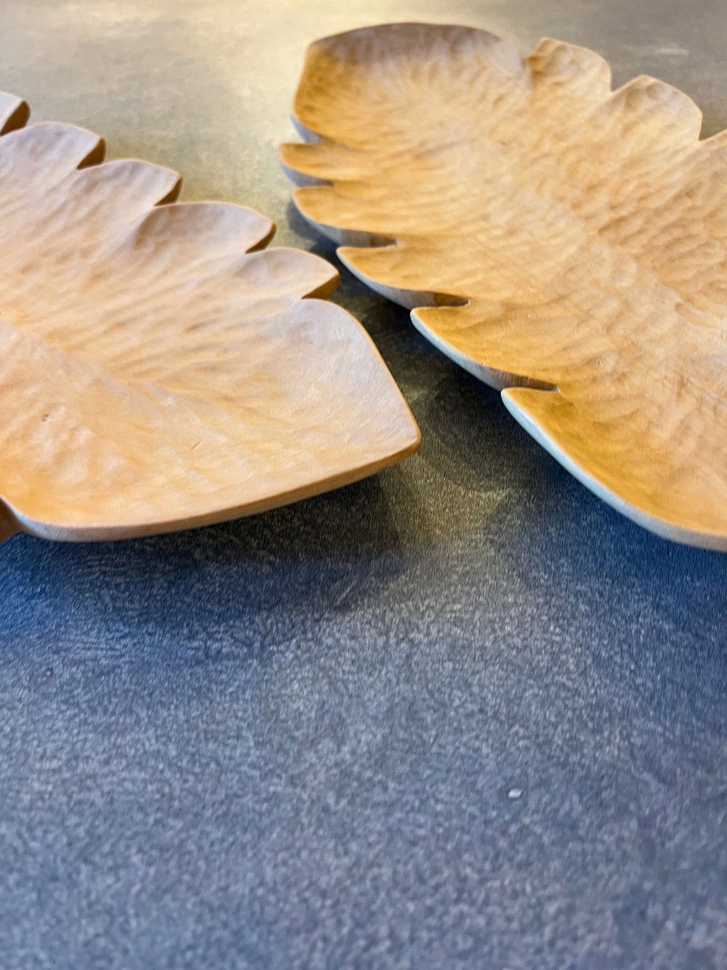 Wooden Leaf Tray ~ handcarved