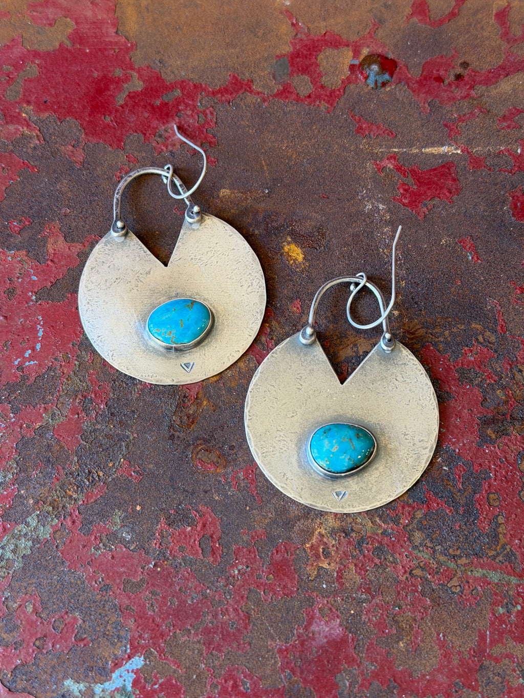 Blue Bird Turquoise - Sterling Silver Earrings