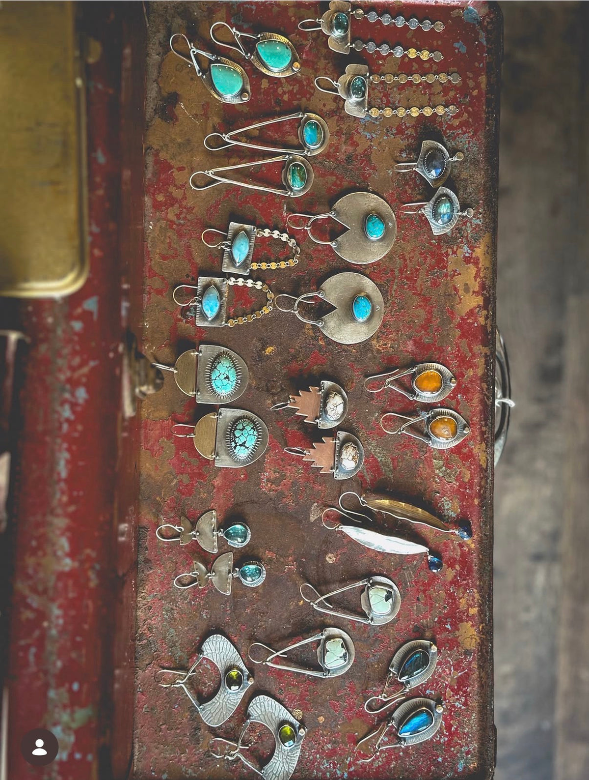 Blue Bird Turquoise - Sterling Silver Earrings