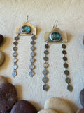 Apatite - dangle earrings - sterling silver
