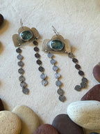 Apatite - dangle earrings - sterling silver