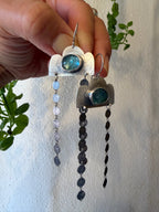 Apatite - dangle earrings - sterling silver