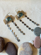 Apatite - dangle earrings - sterling silver