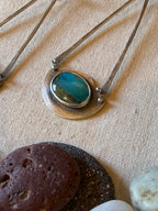 Peruvian Opal Earrings - Sterling Silver