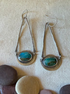 Peruvian Opal Earrings - Sterling Silver