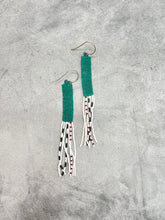 Load image into Gallery viewer, Beaded Fringe Earrings Turquoise
