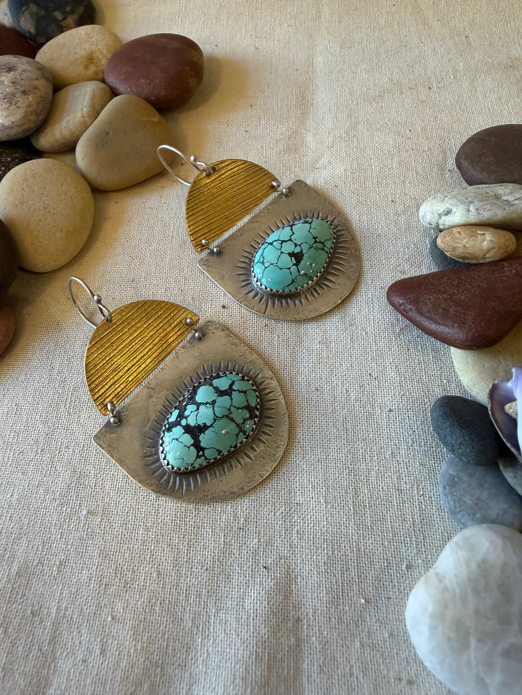 Number 8 Turquoise ~ dangling earrings