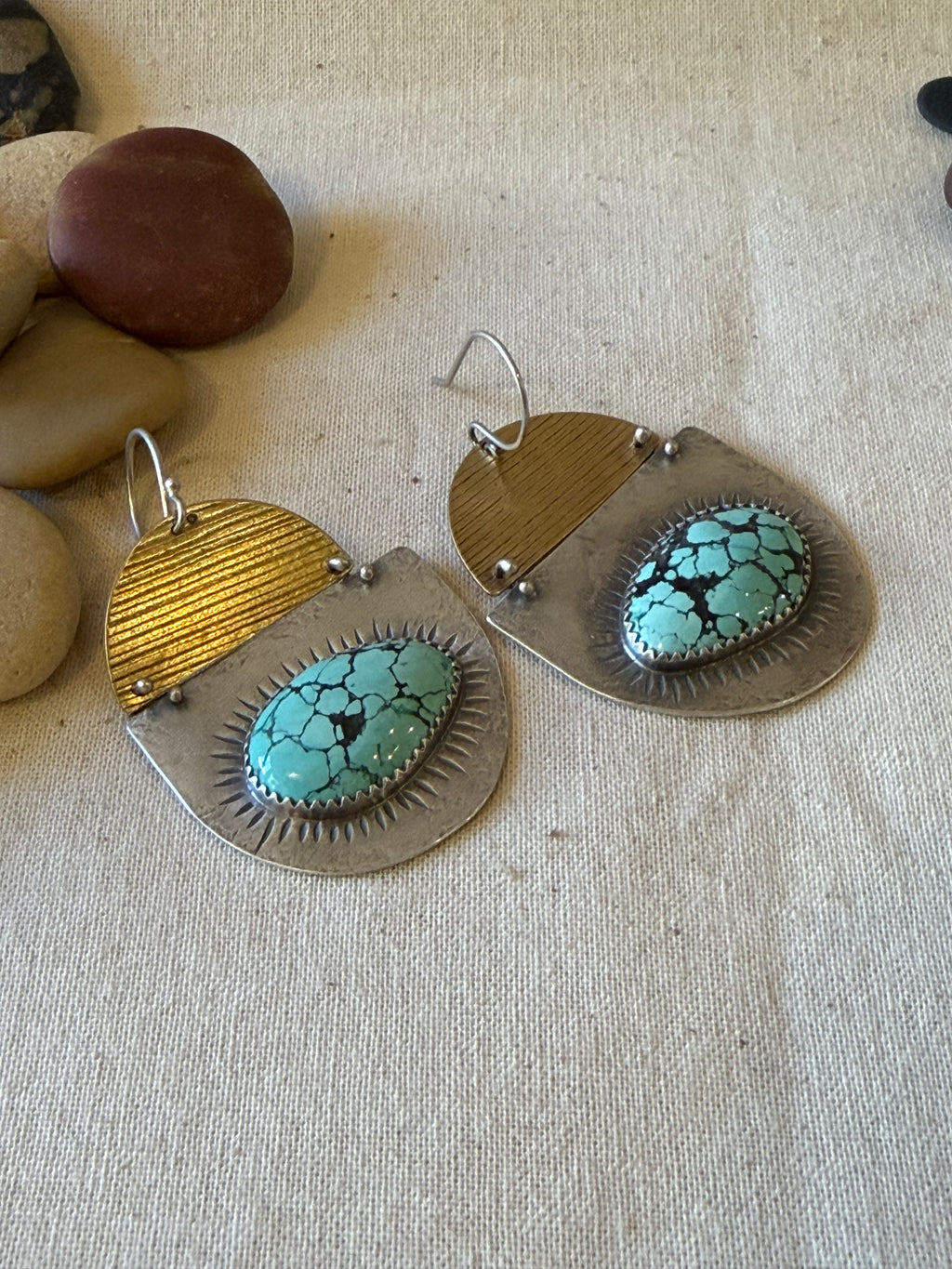 Number 8 Turquoise ~ dangling earrings