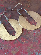 Full Moon bronze earrings