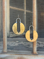 Full Moon bronze earrings