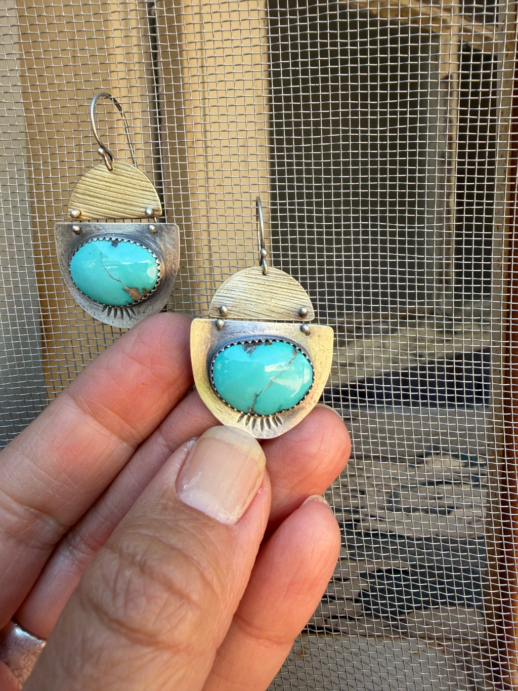Sterling silver Earrings ~ Campitos Turquoise