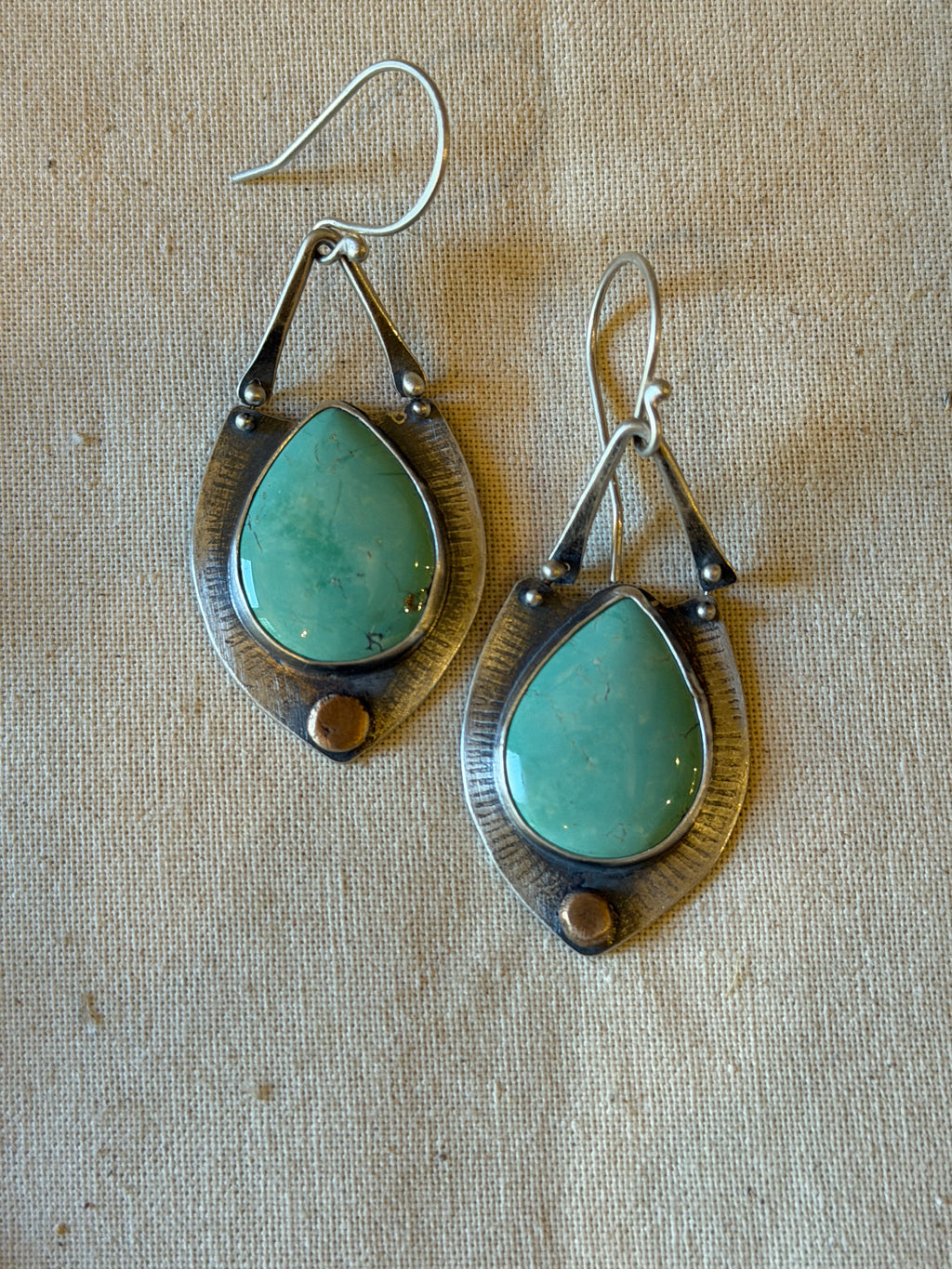 Sterling silver Earrings ~ Campitos Turquoise