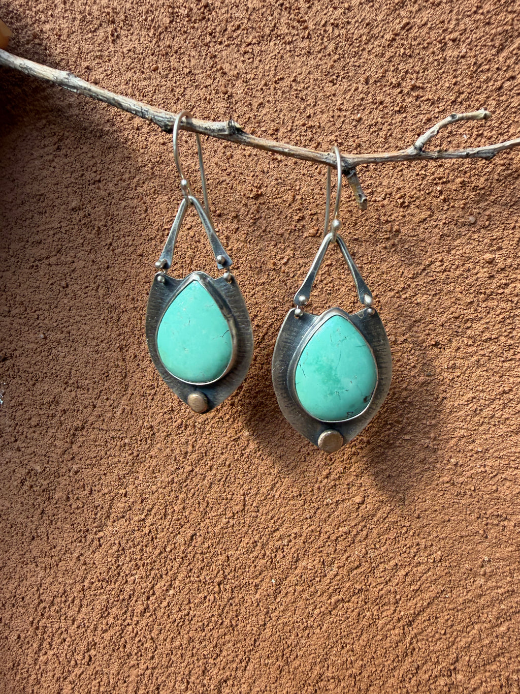 Sterling silver Earrings ~ Campitos Turquoise