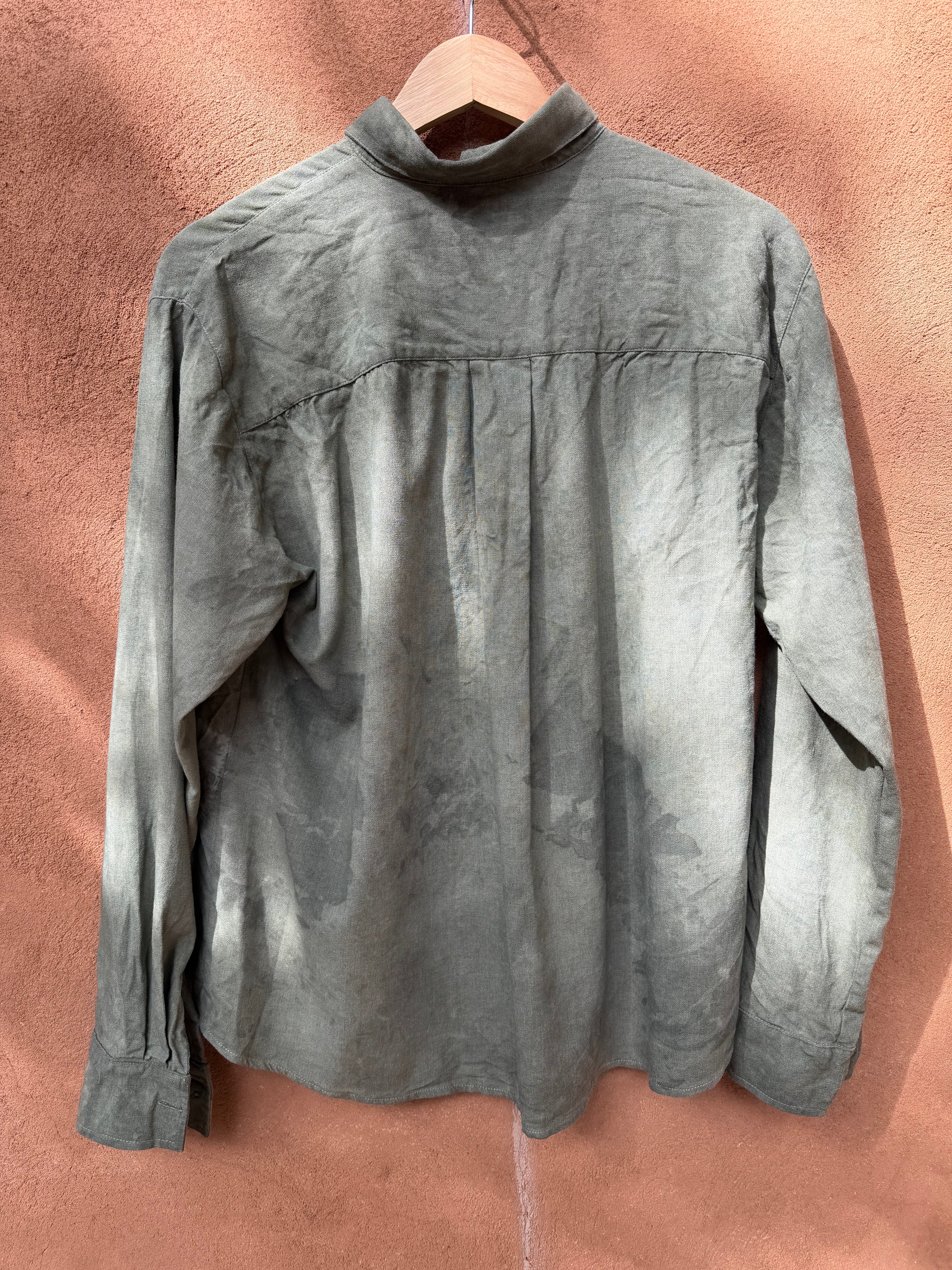 Long sleeves Shirt - Linen greenish