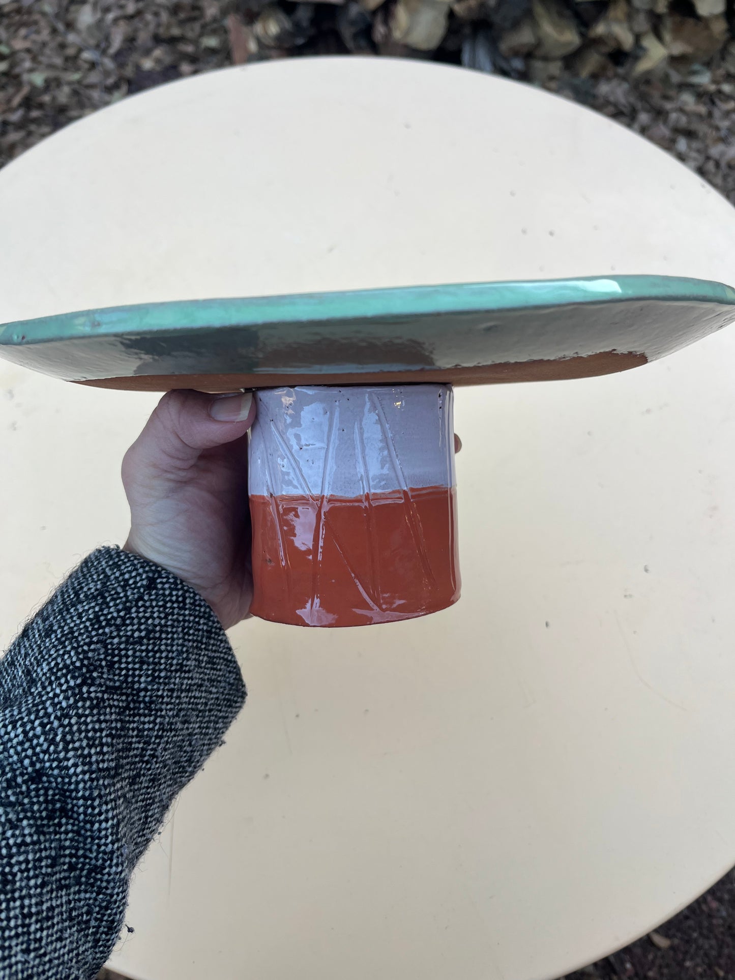 Cake Stand - Green top multicolor stand