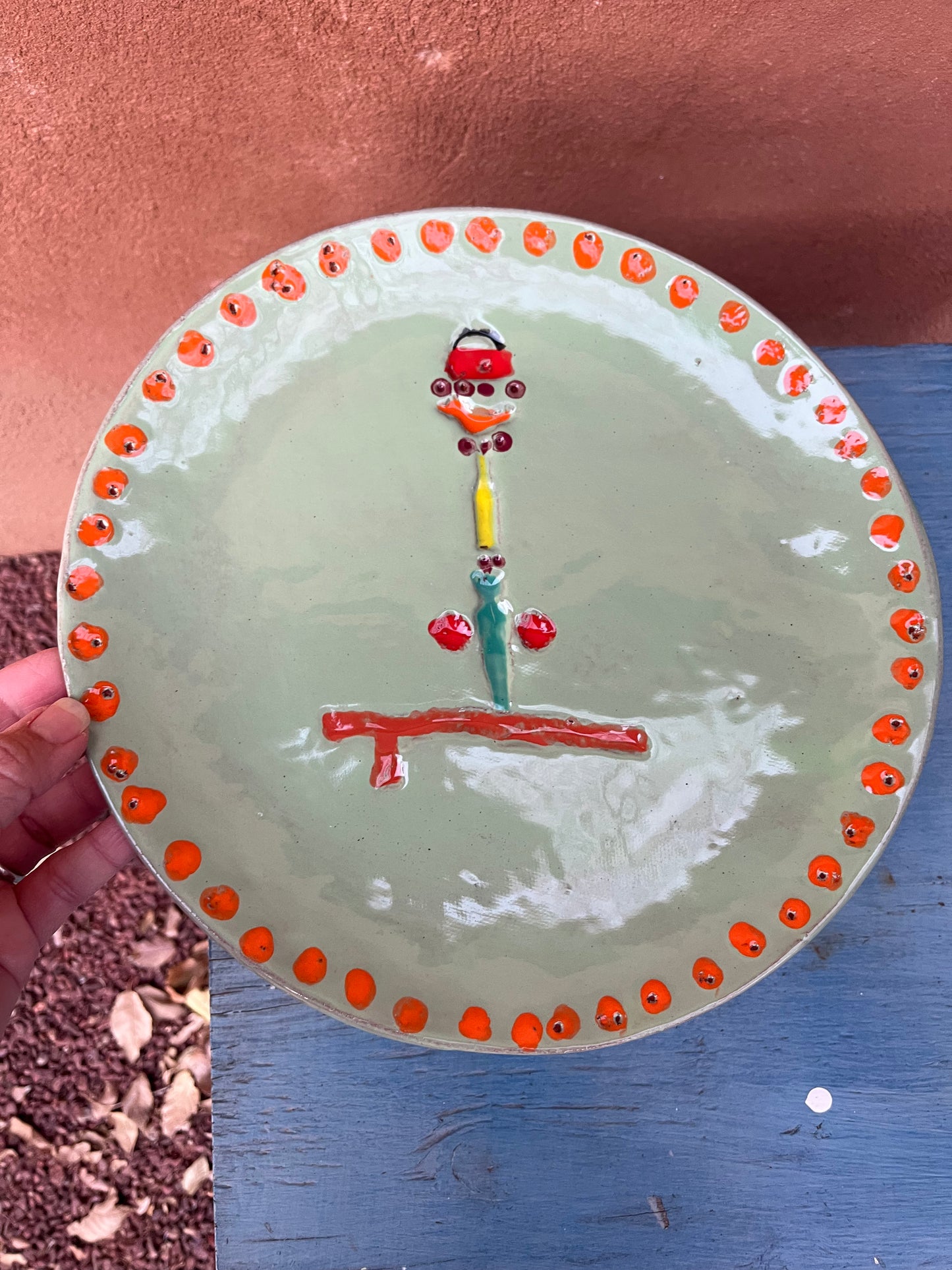 Cake Stand - Green top multicolor stand