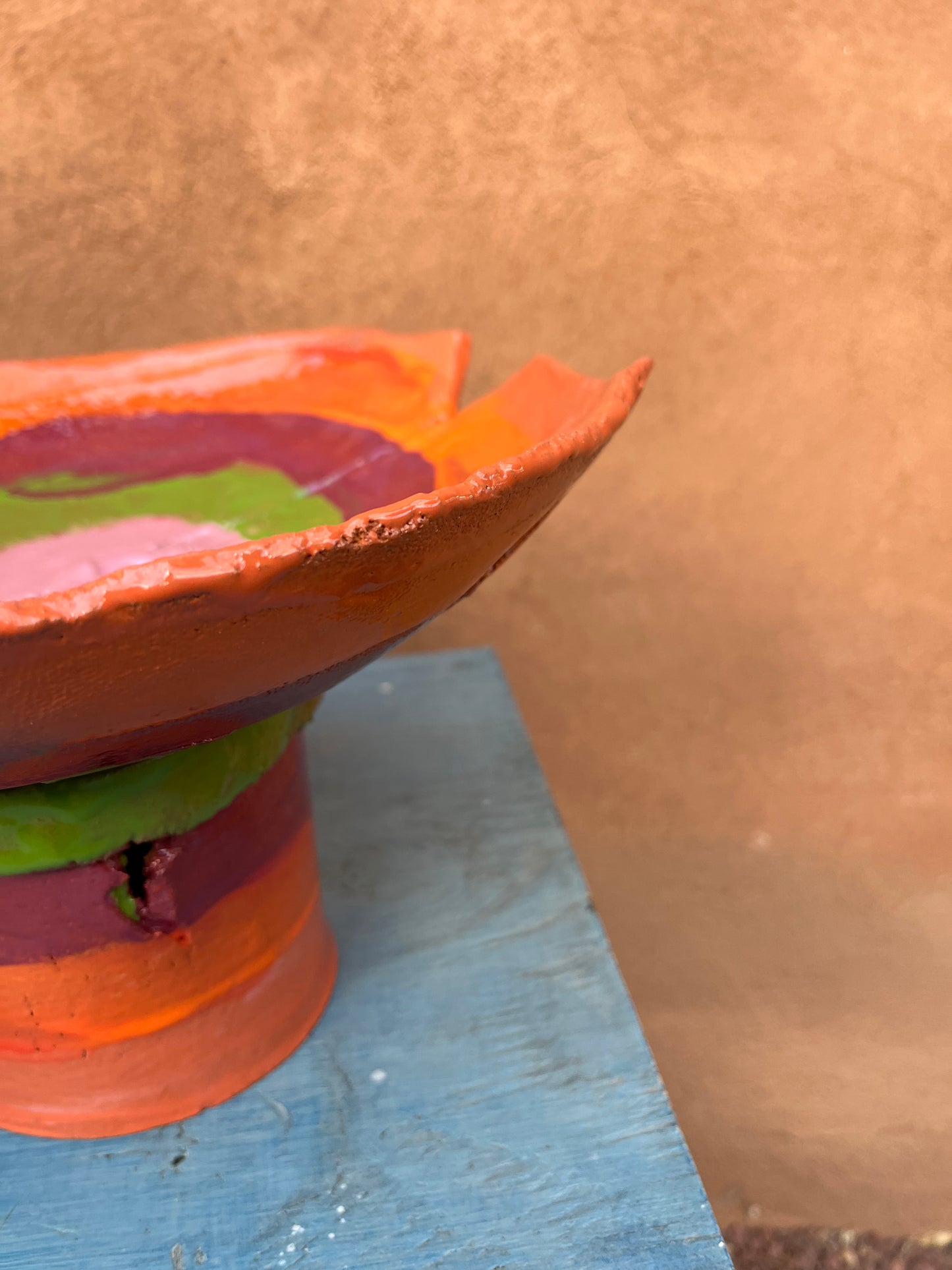 Pedestal Bowl - Multicolored