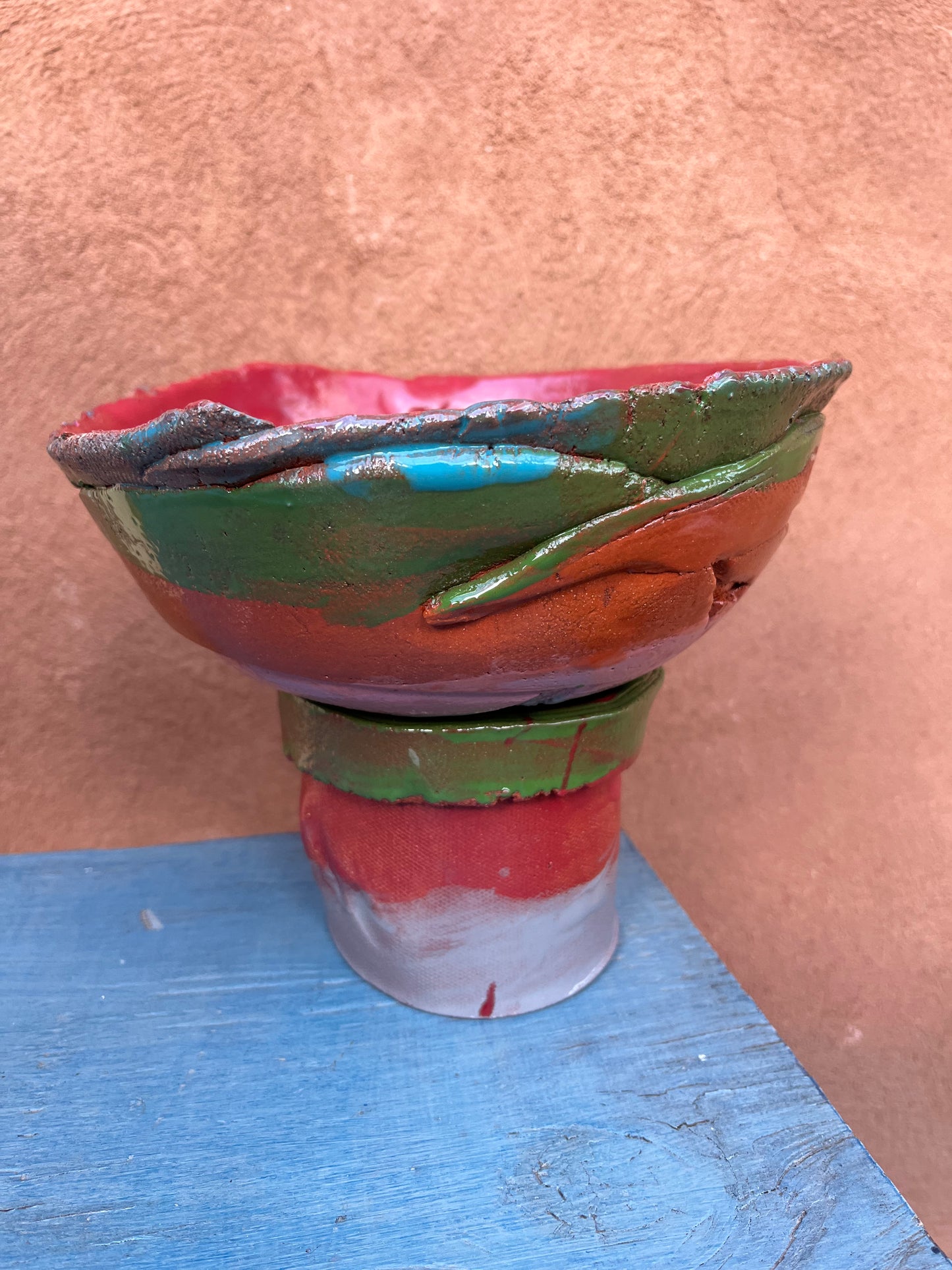 Pedestal Bowl - Multicolored