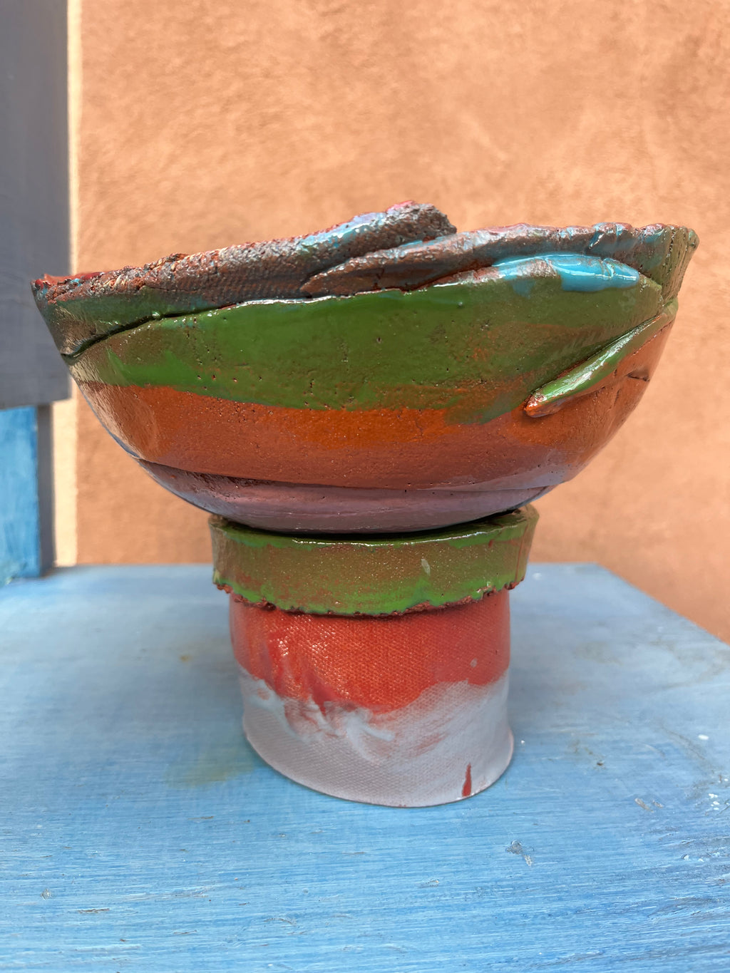 Pedestal Bowl - Multicolored