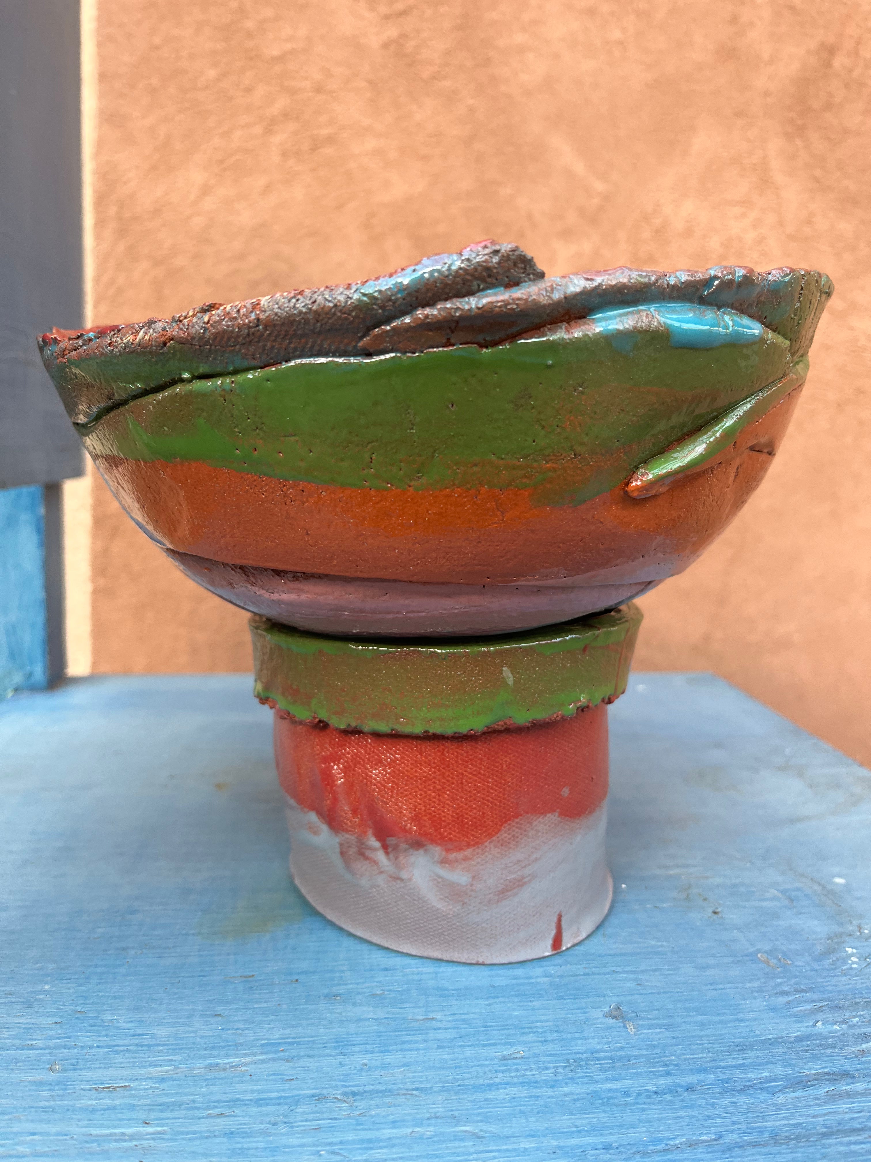 Pedestal Bowl - Multicolored