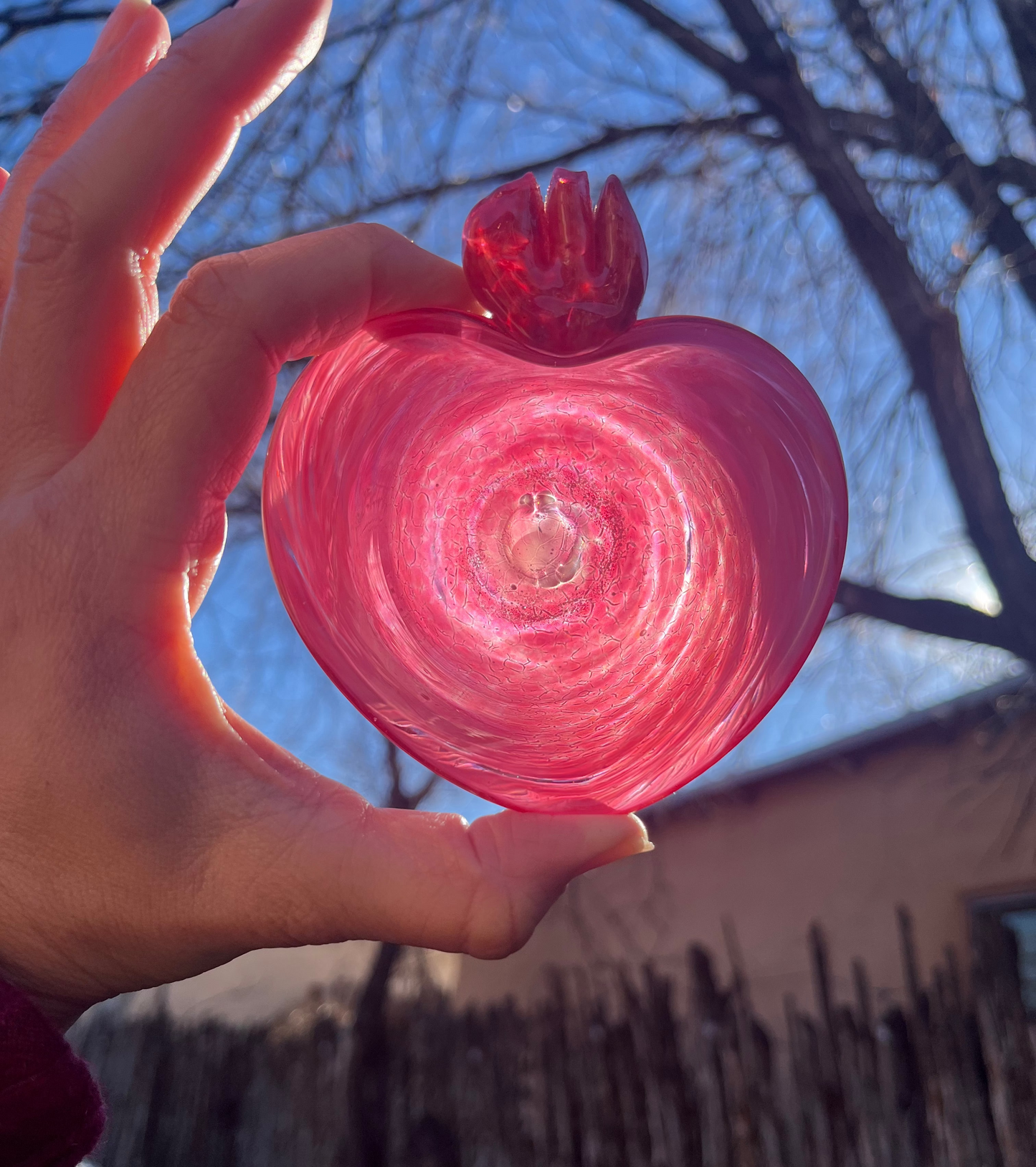 Heart Bowl ~ Pink Coral ~ large