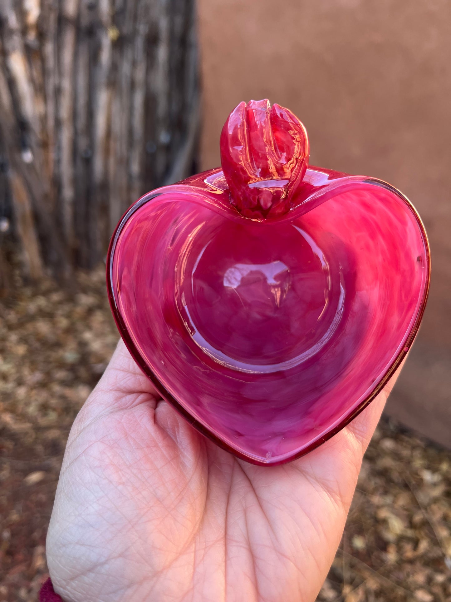 Heart Bowl ~ Pink Coral ~ large