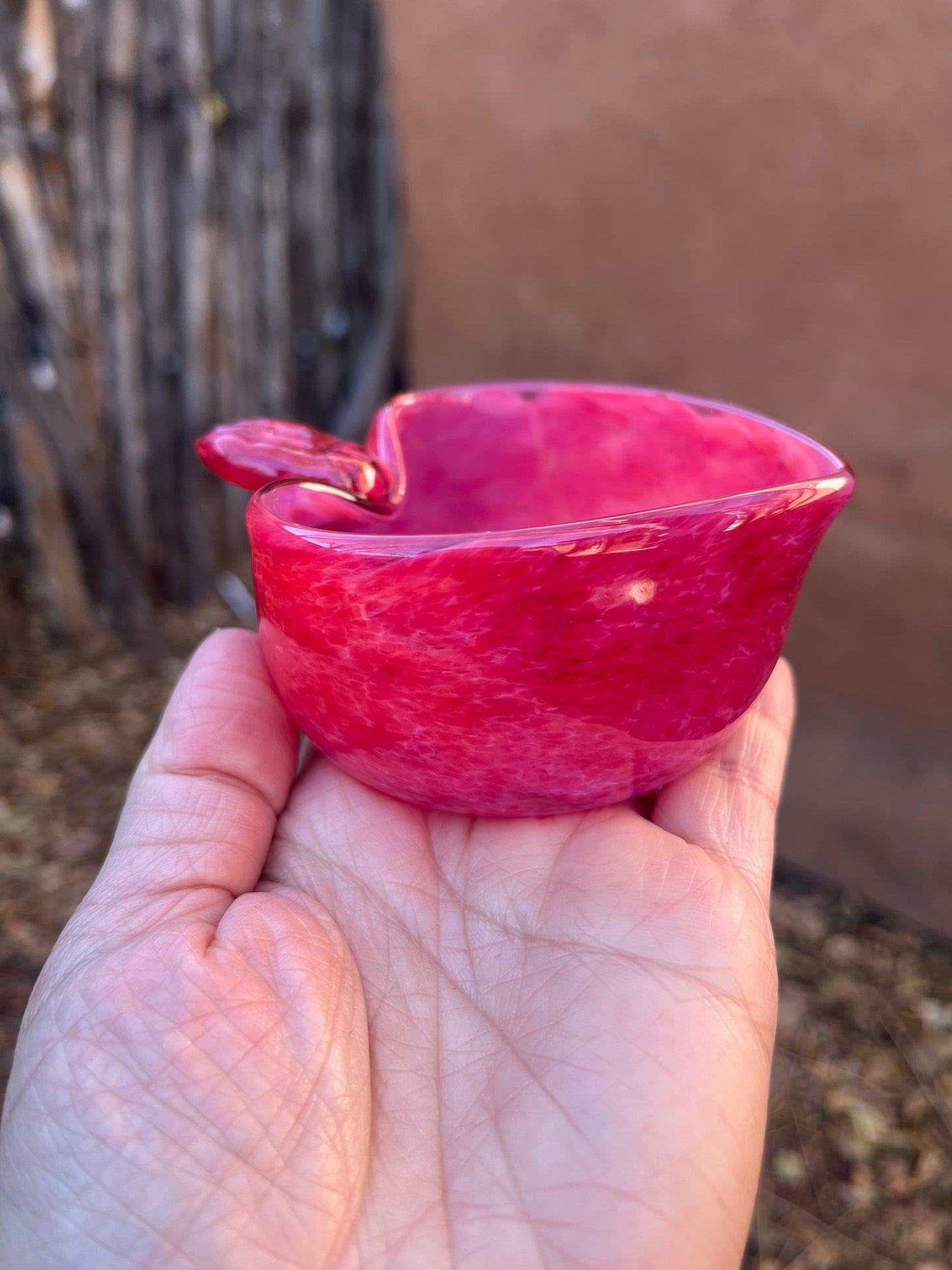 Heart Bowl ~ Pink Coral ~ large